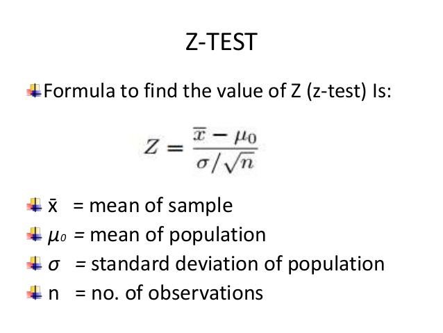 hypothesis testing mean formula